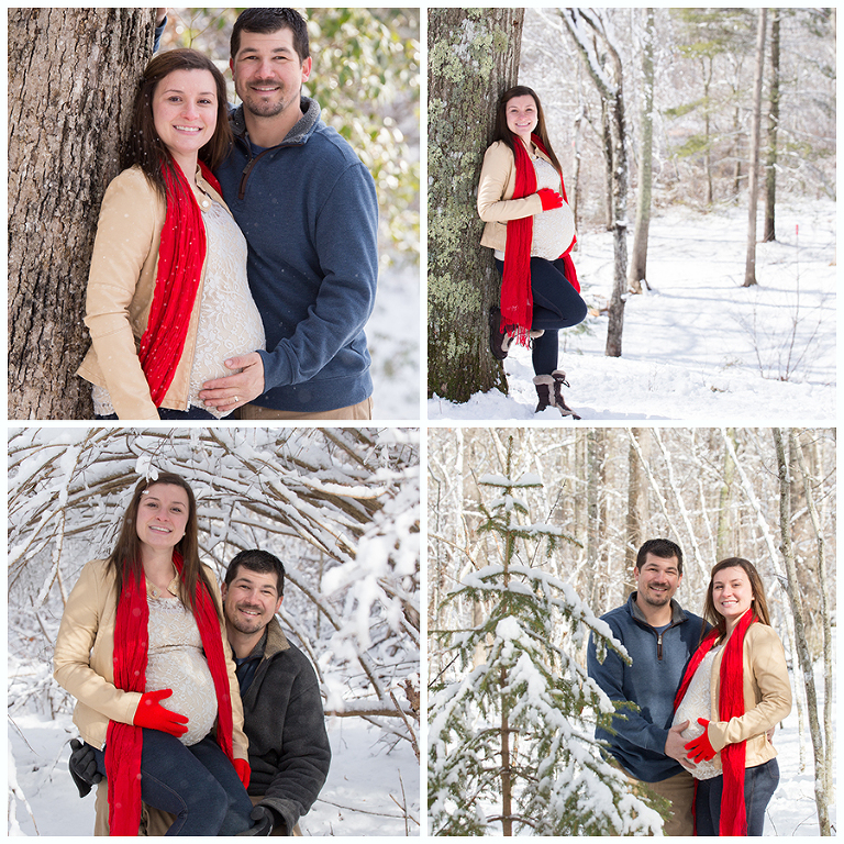 CT Snowy woods Maternity Photograph